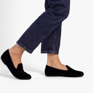 Birdies The Starling Black Velvet Loafers Size 7.5